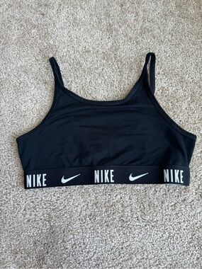 Nike Black Girls' Logo Elastic Sports Bra